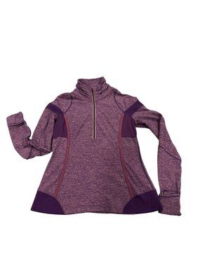 Lululemon Purple Quarter Zip Athleisure Yoga Running Jersey Activewear Sz 12